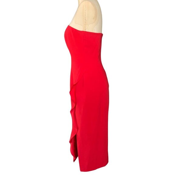 JayGodfrey Memphis Strapless Red Dress Womens Size 4 - Picture 4 of 10